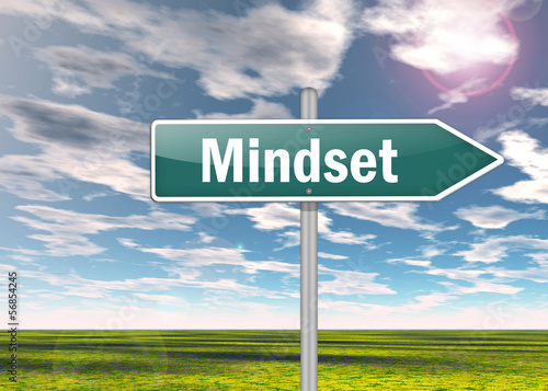 Illustration: Signpost "Mindset" Signpost "Mindset"
