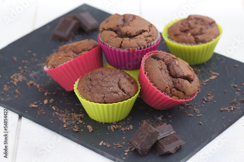 Photo: muffins au chocolat en moule 1 muffins au chocolat en moule 1