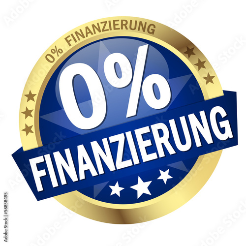 Vector: Button mit Banner " 0% FINANZIERUNG " Button mit Banner " 0% FINANZIERUNG "