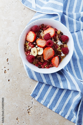 Photo: Granola with fresh and dried fruits Granola with fresh and dried fruits