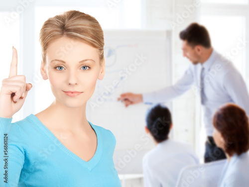 Photo: attractive student or teacher in college attractive student or teacher in college