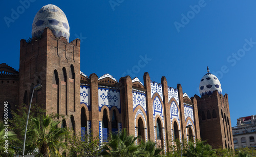 Photo: Barcelona bullring La Monumental mosaic egg detail in Gran via Barcelona bullring La Monumental mosaic egg detail in Gran via