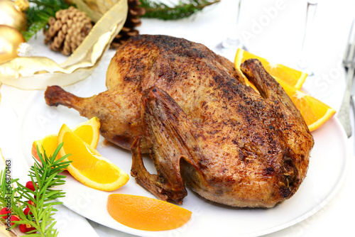 Photo: Ente mit Orangen Ente mit Orangen