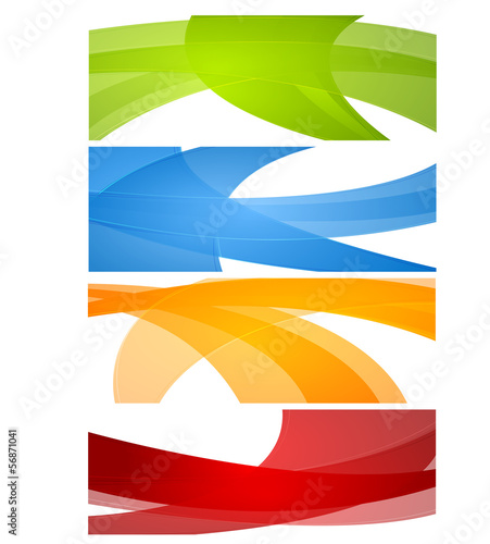 Vector: Bright waves vector banners Bright waves vector banners