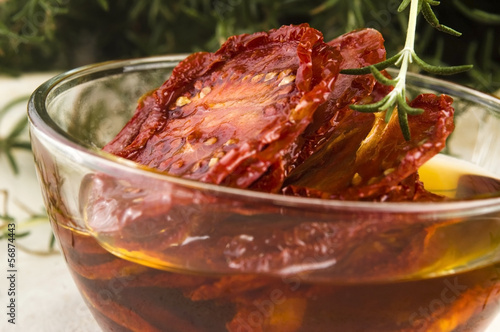 Photo: Sun dried tomatoes with olive oil Sun dried tomatoes with olive oil