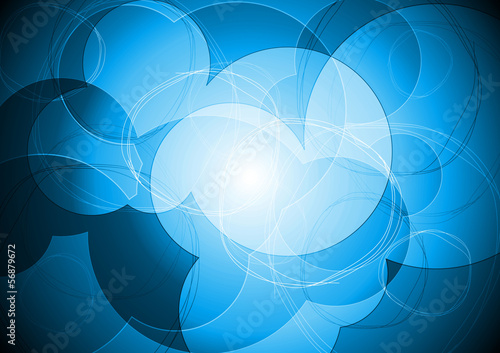 Vector: Vibrant blue circle design Vibrant blue circle design