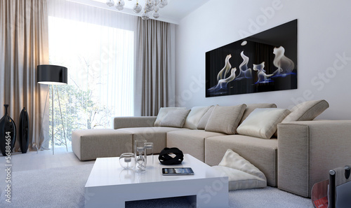 Illustration: Interior living room Interior living room