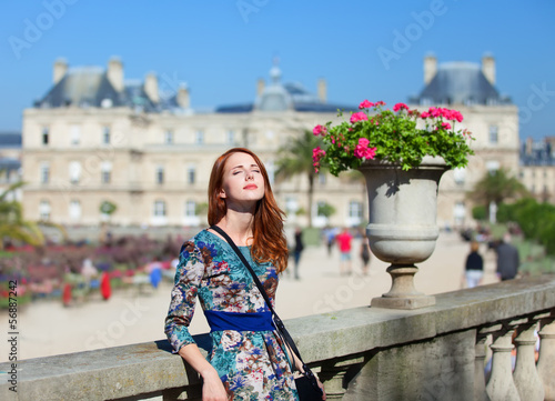 Photo: Redhead girl near Luxembourg Palace Redhead girl near Luxembourg Palace