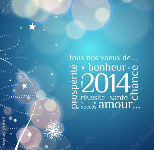 Vector: Carte de voeux 2014 Carte de voeux 2014