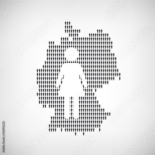 Vector: Frauenquote Frauenquote