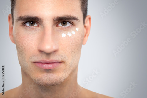 Photo: Cream on man's face Cream on man's face