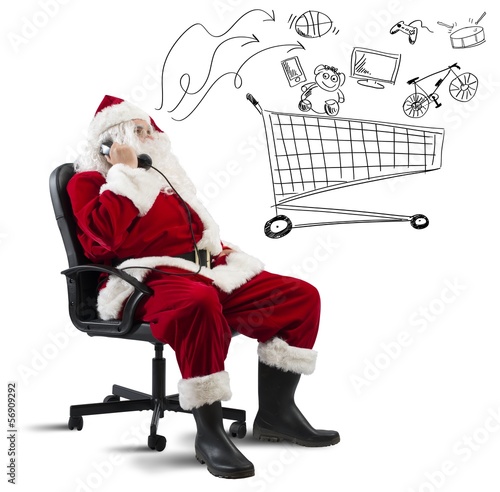 Photo: Santa Claus with telephone Santa Claus with telephone