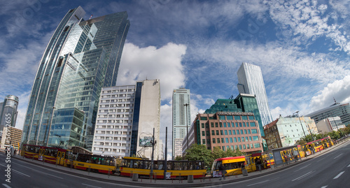 Photo: Modern building made of glass and steel in Warsaw Modern building made of glass and steel in Warsaw