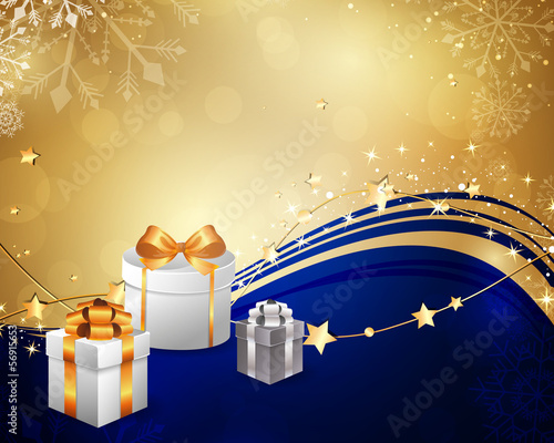 Vector: Vector Christmas Background with Gifts Vector Christmas Background with Gifts
