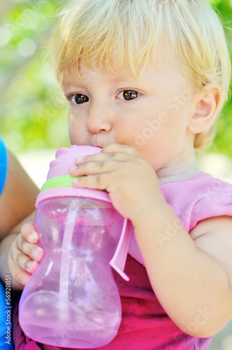 Photo: baby drinking water baby drinking water