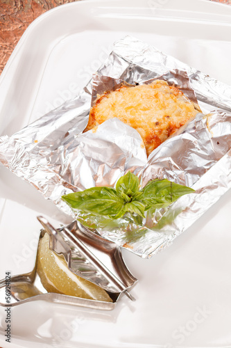 Photo: fish in the foil fish in the foil