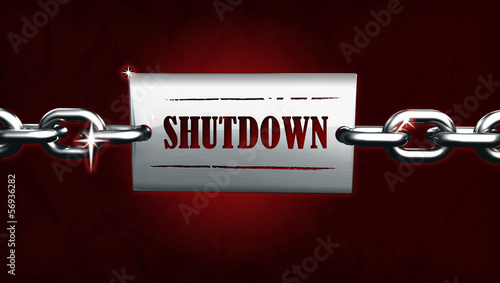Illustration: US government shutdown budget deadlock crisis locker chain US government shutdown budget deadlock crisis locker chain