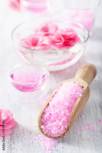 Photo: pink flower salt for spa pink flower salt for spa