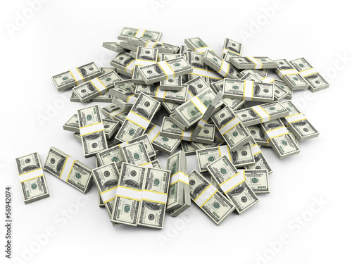 Illustration: 3d rendered illustration of some dollar stacks 3d rendered illustration of some dollar stacks