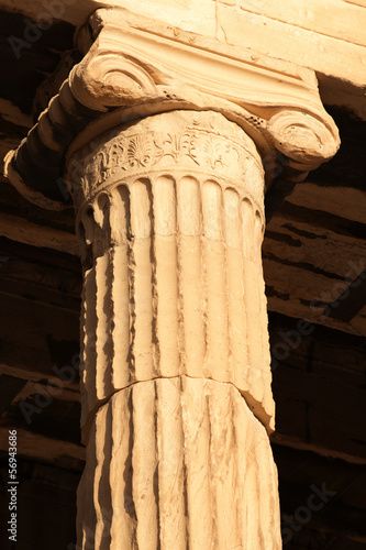Photo: Close up of Ionic column of Erechtheion, Acropolis Hill, Athens Close up of Ionic column of Erechtheion, Acropolis Hill, Athens