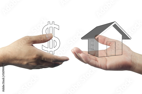Photo: deal property on hand concept deal property on hand concept