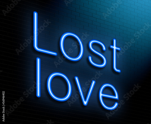 Illustration: Lost love concept. Lost love concept.