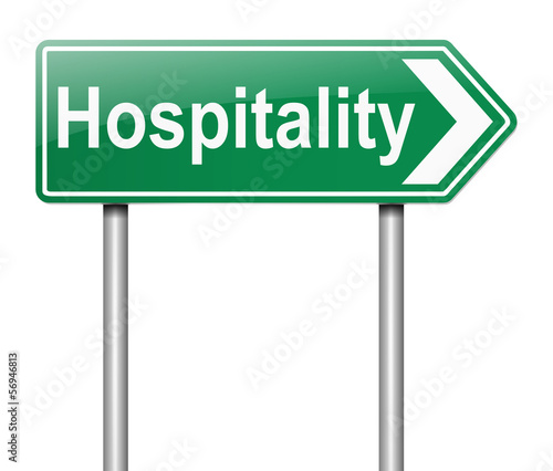 Illustration: Hospitality concept. Hospitality concept.