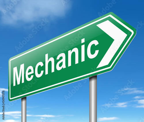 Illustration: Mechanic concept. Mechanic concept.