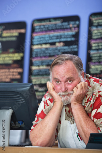 Photo: Pouting Restarant Owner Pouting Restarant Owner