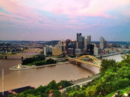 Instant Collection: Pittsburgh Skyline at Dusk Pittsburgh Skyline at Dusk