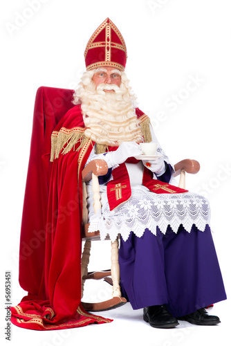Photo: Sinterklaas on his chair Sinterklaas on his chair