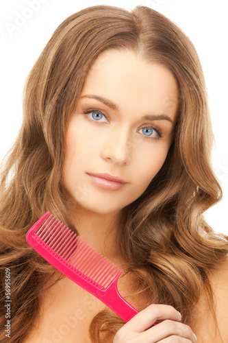 Photo: woman with brush woman with brush