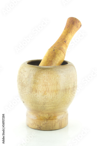 Photo: wooden mortar wooden mortar