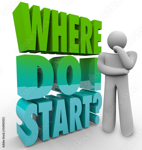 Illustration: Where Do I Start Thinker Person Wondering Direction Plan Where Do I Start Thinker Person Wondering Direction Plan