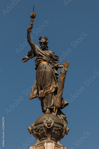 Photo: Monument to the independence heroes in Quito, Ecuador. Monument to the independence heroes in Quito, Ecuador.