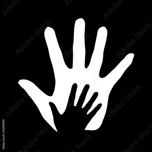 Vector: Helping hand. Helping hand.