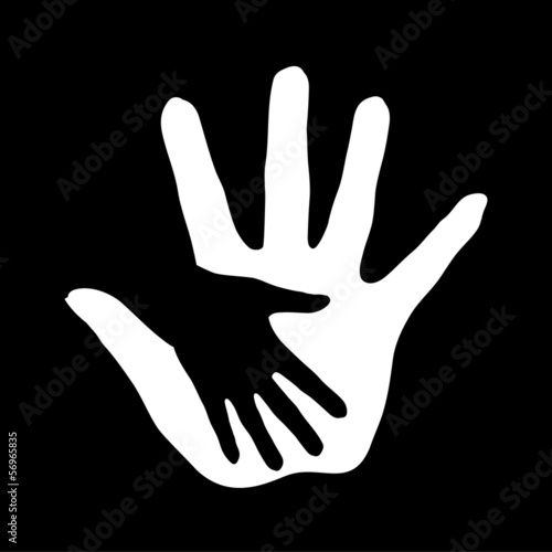 Vector: Helping hand. Helping hand.
