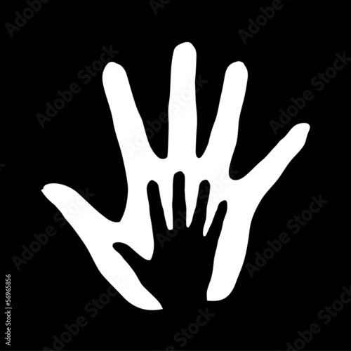 Vector: Helping hand. Helping hand.