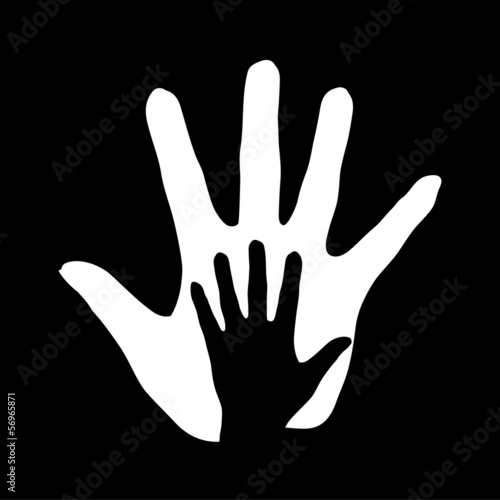 Vector: Helping hand. Helping hand.
