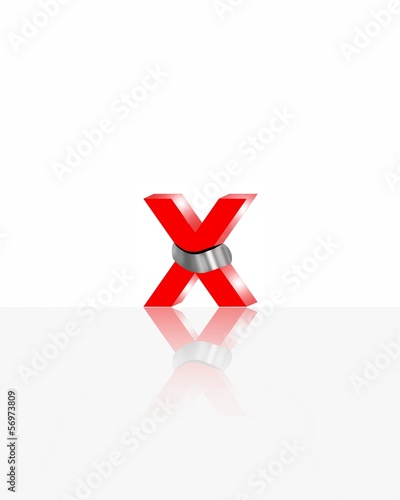 Illustration: "X" riflessa "X" riflessa