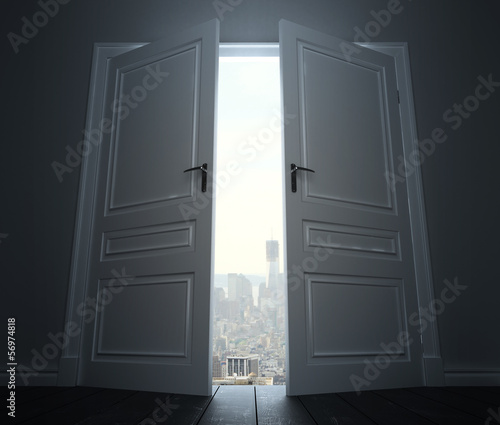 Photo: open door to city open door to city