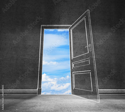 Illustration: door to sky door to sky