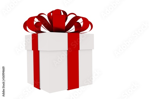 Illustration: Geschenk weiss rot Geschenk weiss rot