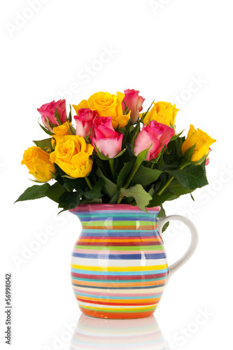 Photo: Colorful bouquet roses Colorful bouquet roses