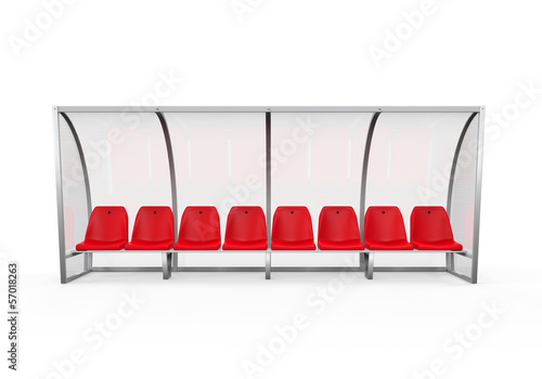 Illustration: Soccer Player Bench Soccer Player Bench