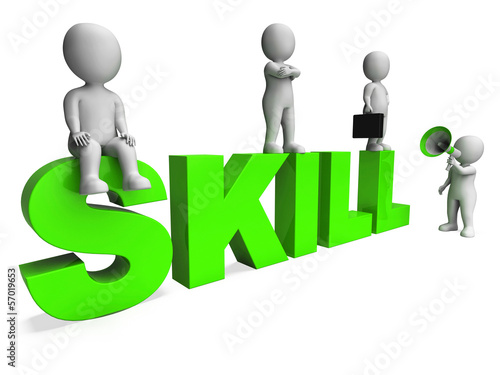Illustration: Skill Characters Shows Expertise Skilled And Competence Skill Characters Shows Expertise Skilled And Competence