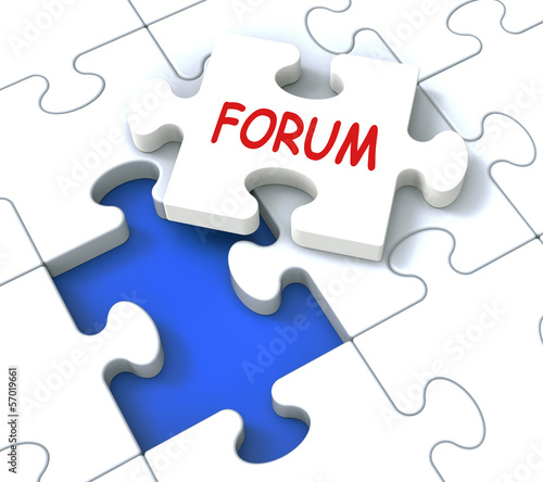 Illustration: Forum Puzzle Shows Online Community Discussion And Advice Forum Puzzle Shows Online Community Discussion And Advice