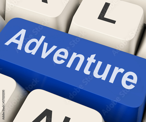 Illustration: Adventure Key Means Venture. Adventure Key Means Venture.
