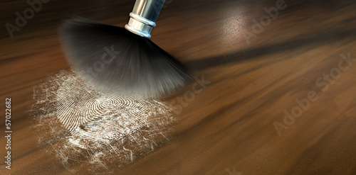 Illustration: Dusting For Fingerprints On Wood Dusting For Fingerprints On Wood