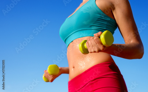 Photo: Fitness sweaty body workout Fitness sweaty body workout